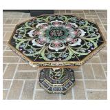 Beautiful Octagonal Side Table Signed by Weiss