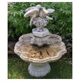 Birdbath/Water Feature w/Figural Birds 38"