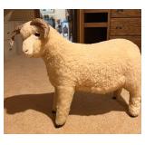 Decorative Ram with Real Wool