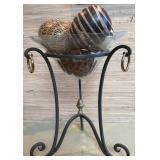 Gorgeous Decorative Bowl w/ 5 Ceramic Eggs