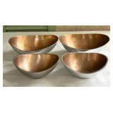Decorative Metal Bowls with Copper Finish Inside