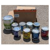 Many Partial Cans of Paint & Primer