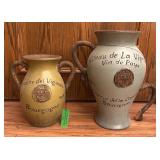 2 Pier 1 Terracotta "French" Style Wine Jugs
