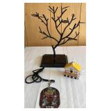 Metal Tree, Birdhouse Trinket Box, Guy Fieri Tag