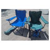 2 Camp Chairs w/Storage Totes