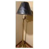 Stiffel Brass Aladdin Style Arm Floor Lamp & Shade