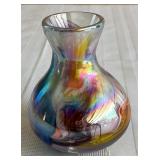 Lovely Swirl Multi Colored Iridescent Vase