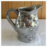 Pewter Fruit Design Pitcher 1701 grams