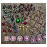 Lot Of Nice Beaded Christmas Ornaments