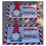 Pair of Thick Christmas Gnome Welcome Mats