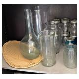 Candleholder, Flower Glass Vases, Mason Jars