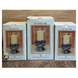 3 "TIC-The Import Collection" Glass Jars