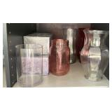 Red Mason Jar, Clear Flower Vars, Tissue