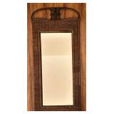 Berry Nice Wrought Iron & Wicker Wall Mirror