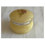 Vintage Hand Carved Alabaster Trinket Box