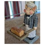 31" Stylish Piggy Baker Statue