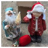 Teal Winter Santa and Wintertime Kid