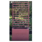 Large Red Wooden Planter