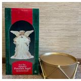 Animated Porcelain Angel & Drum Decor