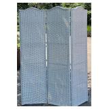 White Wicker Room Divider