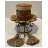 Beautiful Sunflower Pillar Candle Stand & Candle