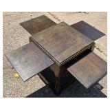 Side Table with Vintage Style Slide Outs