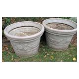 2 Large 23"  Plastic Planters