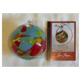 Signed & Dated James Hayes Blown Glass Ornament