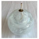 White Swirl Sphere Oil Candle