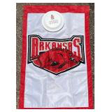 AR Razorback Flag and Frisbee