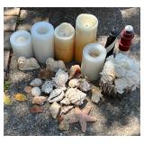 Candles. Lighthouses, Shells