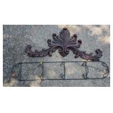 Fleur-de-Lis Wall Plaque & Plate Rack