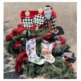 Christmas Wreaths, Santa, Wooden Decor