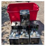 7 Hurricane Lamps in Box