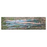 Large Lot Of Green Metal Edging