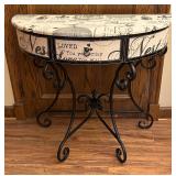 "Paris" Themed Half-Moon Entryway Table