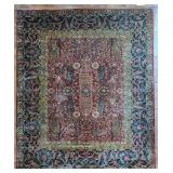 Incredible Vintage 94" x 116" Silk Area Rug