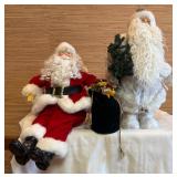 2 Nice Santa Figurine Christmas Decorations