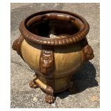 Nice Lion Gold Tone Ceramic Pot