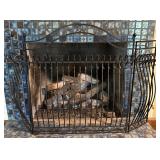 Very Nice Black Metal Fireplace Cover