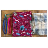 2 Dog Blankets, 2 Leashes & a Collar