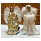Fiber Optic Porcelain Angel & Tree Top Angel