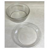 2 Pyrex Serving Dish & Pie Pan