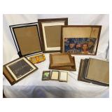 Lot of 12 Picture Frames & Vintage Poster
