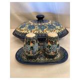 Handcrafted Polish Pottery Set