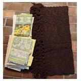 Brown Throw, Several Pillow Cases (singles)