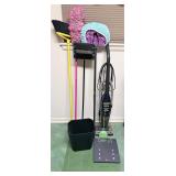 Closet Supplies Lot, Vacuum, Broom, Scale & Misc.