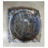 VTG Hand Carved Aztec Design Marble Ashtray