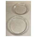 2 Pyrex Glass Pie Dishes