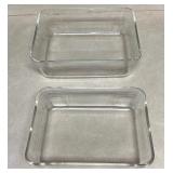2 Square Pyrex Casserole Dishes